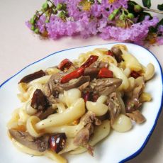 白玉菇拌鸡杂的做法 白玉菇拌鸡杂的做法