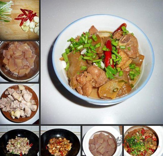 鸭腿魔芋煲的做法