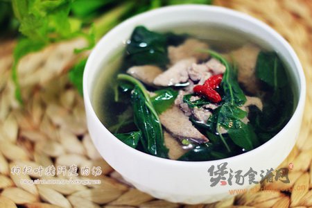 枸杞叶猪肝瘦肉汤的做法
