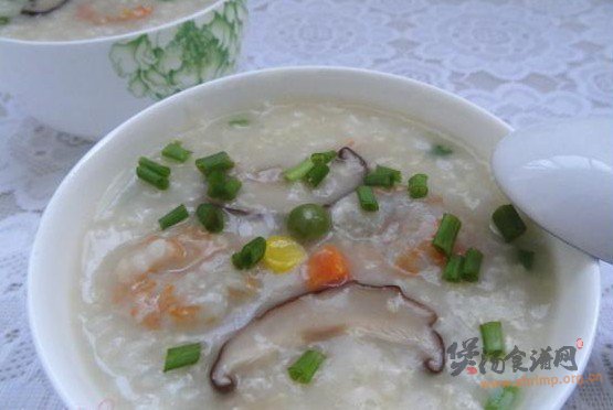 香菇海虾粥的做法