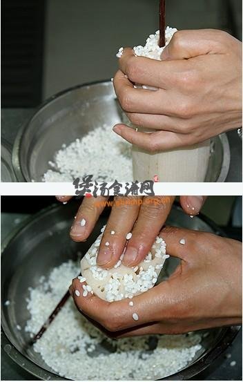 红豆冰糖糯米藕的做法