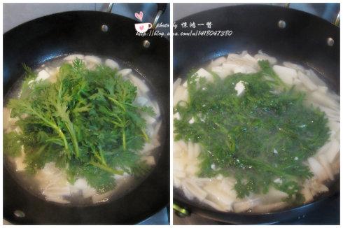 茼蒿豆腐汤的做法