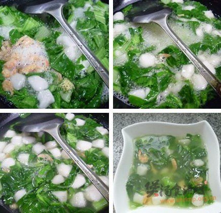 开洋菜心糯米汤果的做法