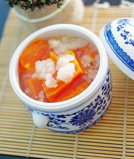 木瓜冰糖炖雪蛤的做法