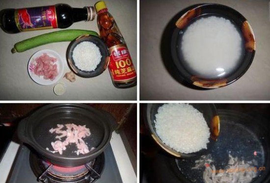 丝瓜瘦肉粥的做法