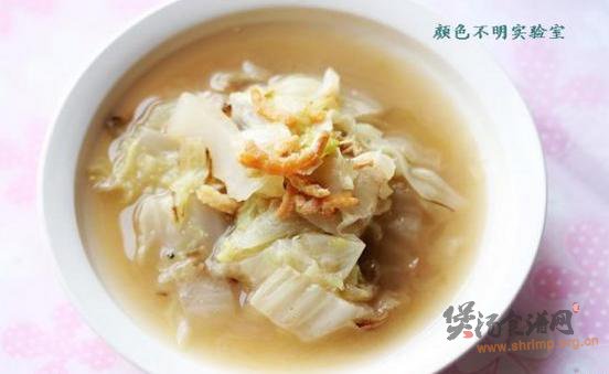 虾干炖白菜的做法