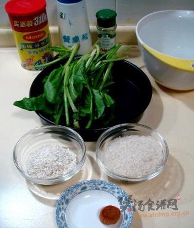 干贝菠菜粥的做法