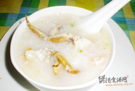 虾仁蟹粥的做法