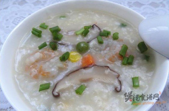 香菇海虾粥的做法