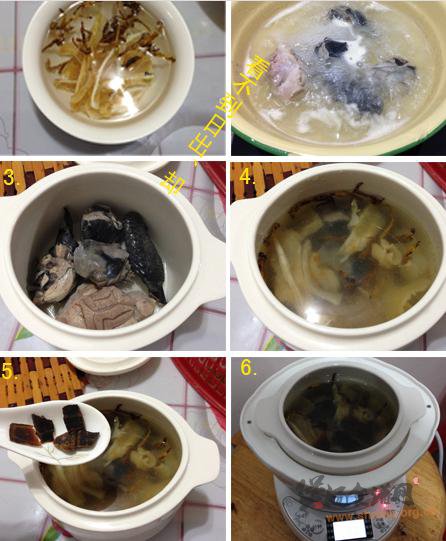 高丽参乌鸡炖鱼胶的做法