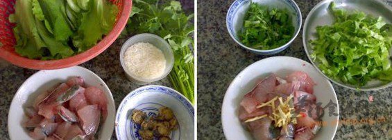生菜鱼片粥的做法