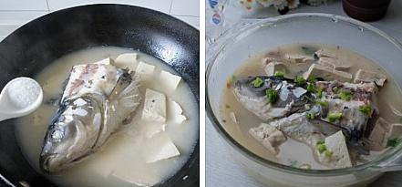 鱼头炖豆腐的做法