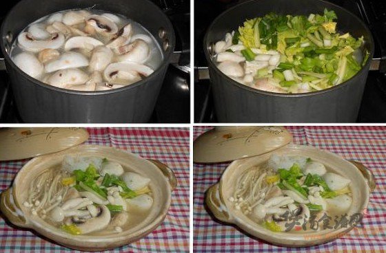 鱼丸杂菌煲的做法