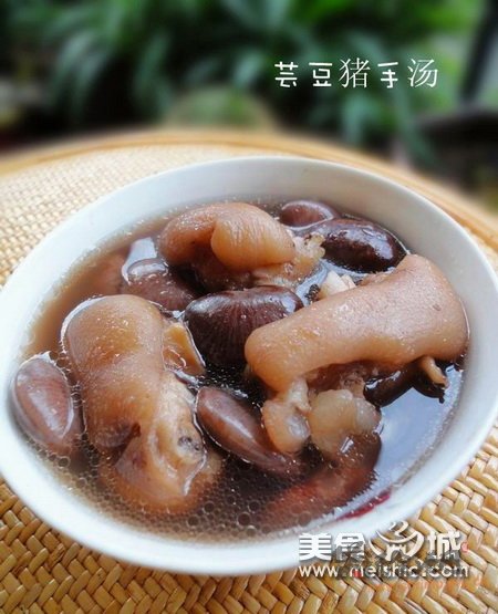 花豆猪手汤的做法