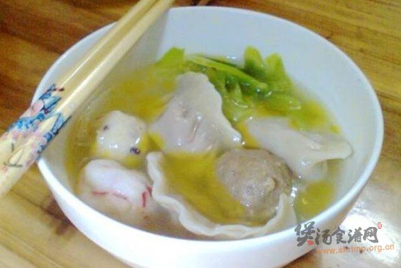贡丸汤饺的做法