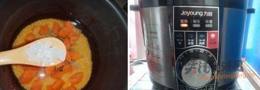 胡萝卜玉米渣粥的做法