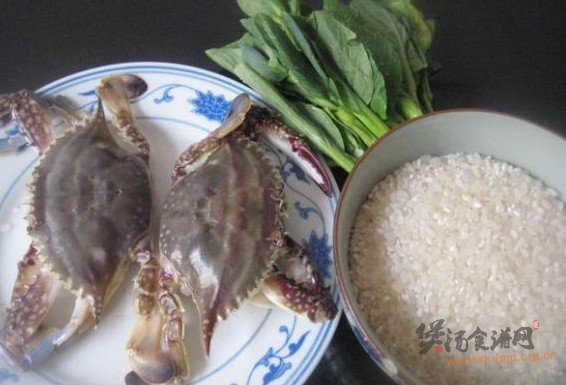梭子蟹菜粥的做法