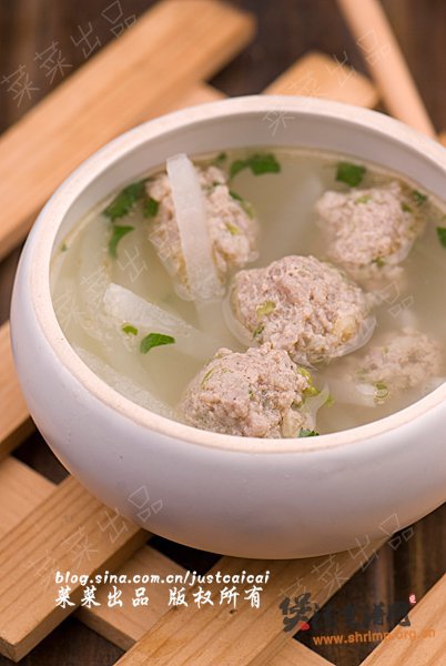 羊肉香菜丸子萝卜汤的做法