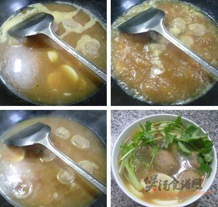咖喱肉丸年糕汤的做法