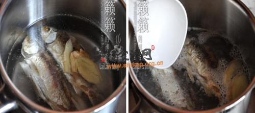 (2)鲫鱼萝卜汤的做法