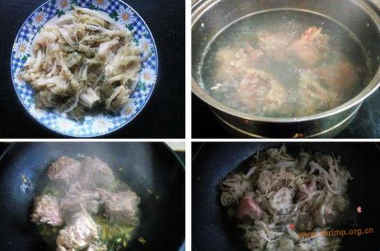 酸菜冻豆腐炖脊骨的做法