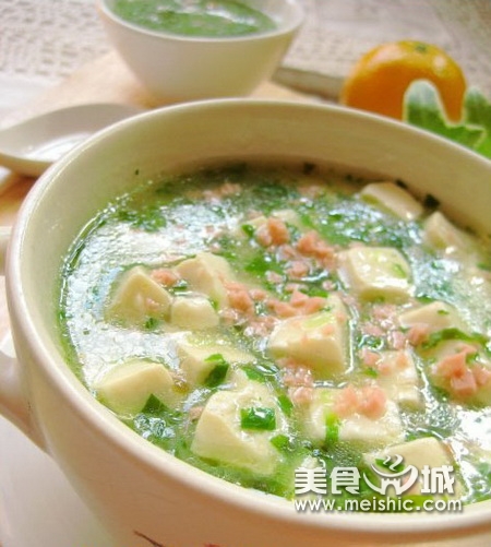 翡翠豆腐羹的做法