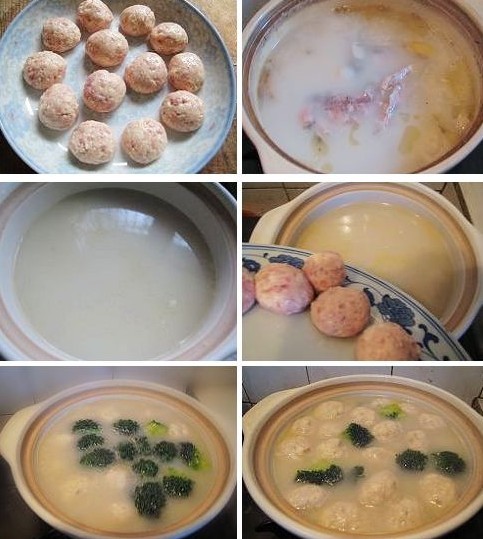 鲫鱼浓汤丸子煲的做法