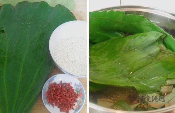 荷叶粥的做法
