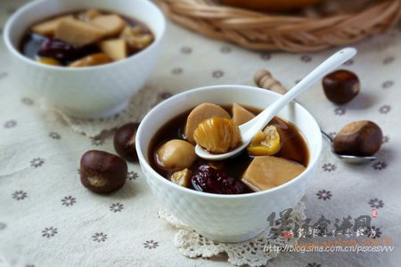 山药栗子红枣甜汤的做法
