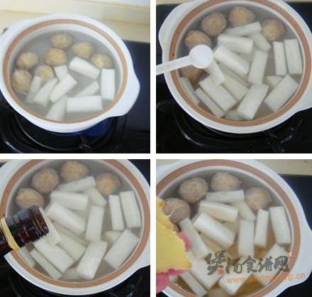 萝卜炖牛肉丸的做法