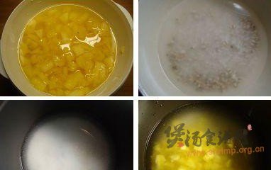 菠萝薏米粥的做法