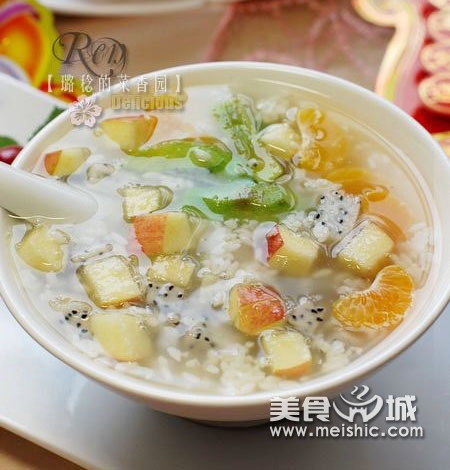 冰甜酒酿水果羹的做法
