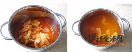 辣白菜豆腐汤的做法的做法