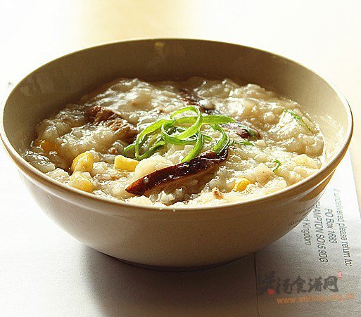 玉米香菇肉丝粥的做法