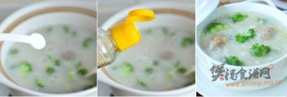 西兰花肉丸粥的做法