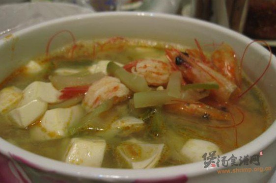 鲜虾豆腐汤的做法