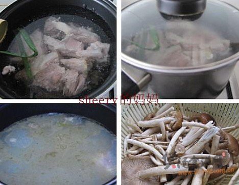 茶树菇牛骨煲的做法