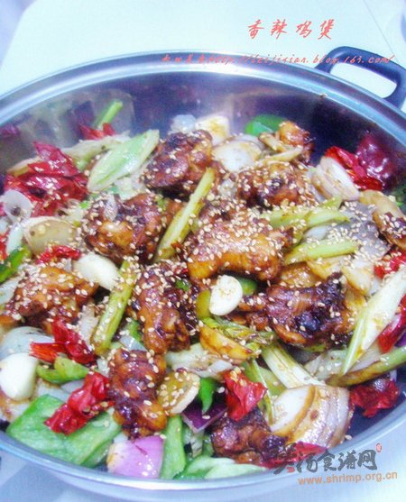 干锅香辣鸡煲的做法