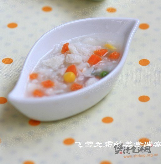 五彩鱼粥的做法