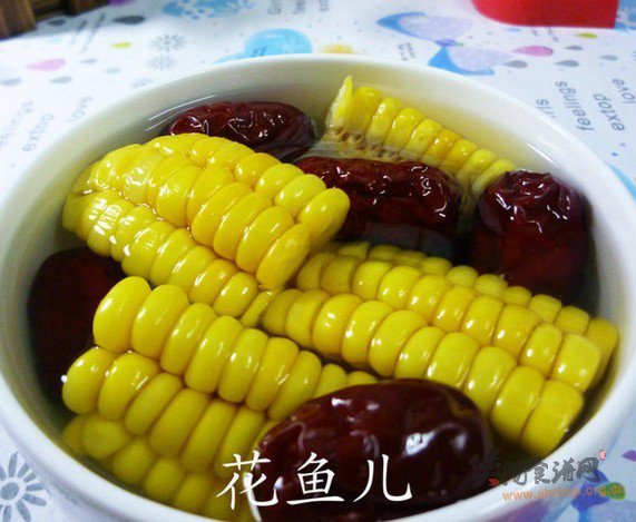 甜玉米红枣甜汤的做法