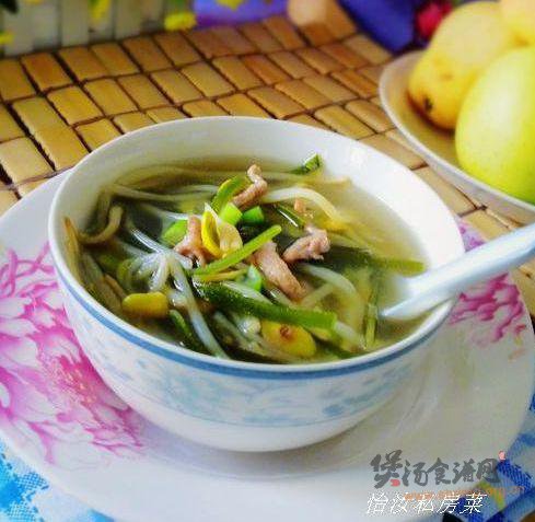 海带豆芽肉丝汤的做法
