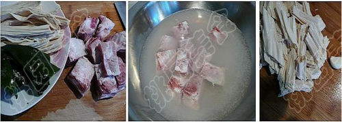 蜜汁排骨炖腐竹的做法