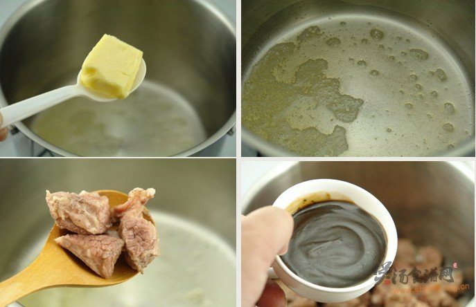 黑椒牛腩煲的做法