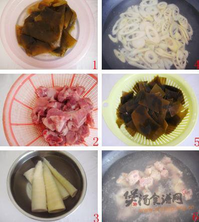 竹笋海带炖排骨的做法