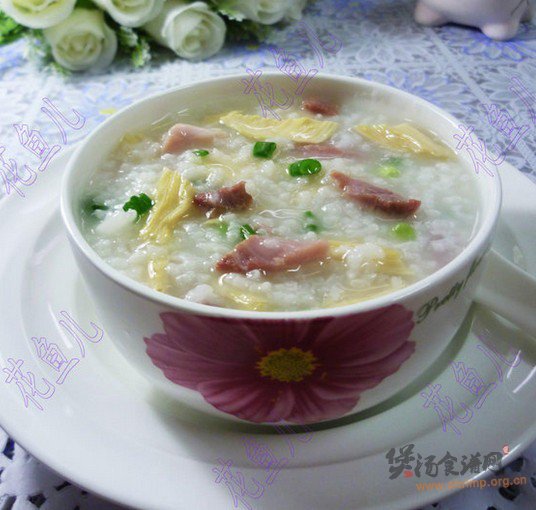 腐竹咸肉大米粥的做法