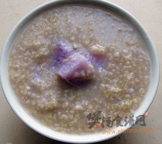 紫心淮山燕麦粥的做法