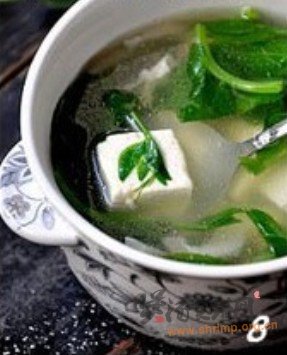 豌豆蘑菇豆腐汤的做法