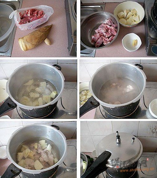 冬笋煲龙骨的做法