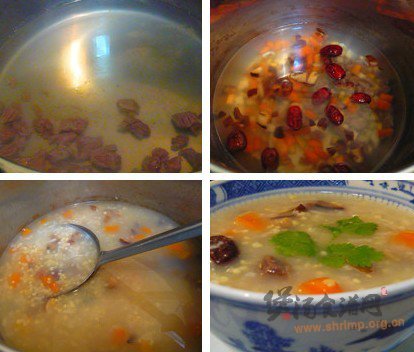 牛肉板栗杂粮养生粥的做法