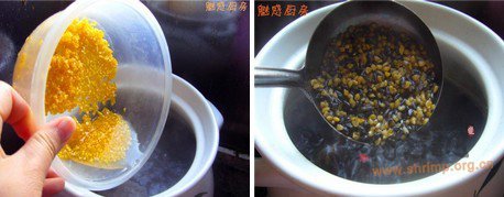 黑米玉米碴粥的做法